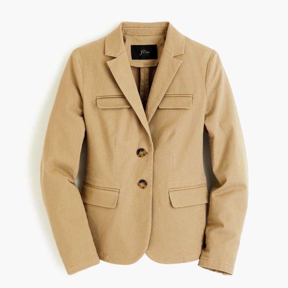 NWT J. Crew Deconstructed Blazer in Cotton Twill